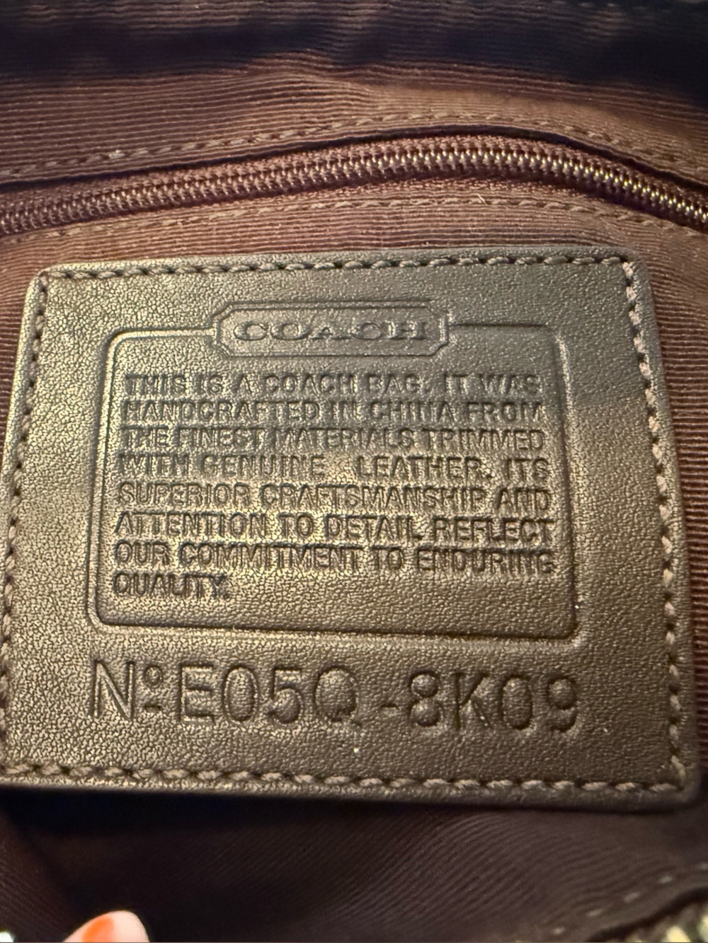 Coach Tan and Dark Brown Canvas & Suede Shoulder Bag - Picture 4 of 7
